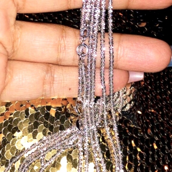 Beautiful Turkish gold vermeil 925 sterling silver sparkle chain Best Gift Ever! - Picture 1 of 6